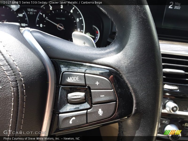 Glacier Silver Metallic / Canberra Beige 2017 BMW 5 Series 530i Sedan