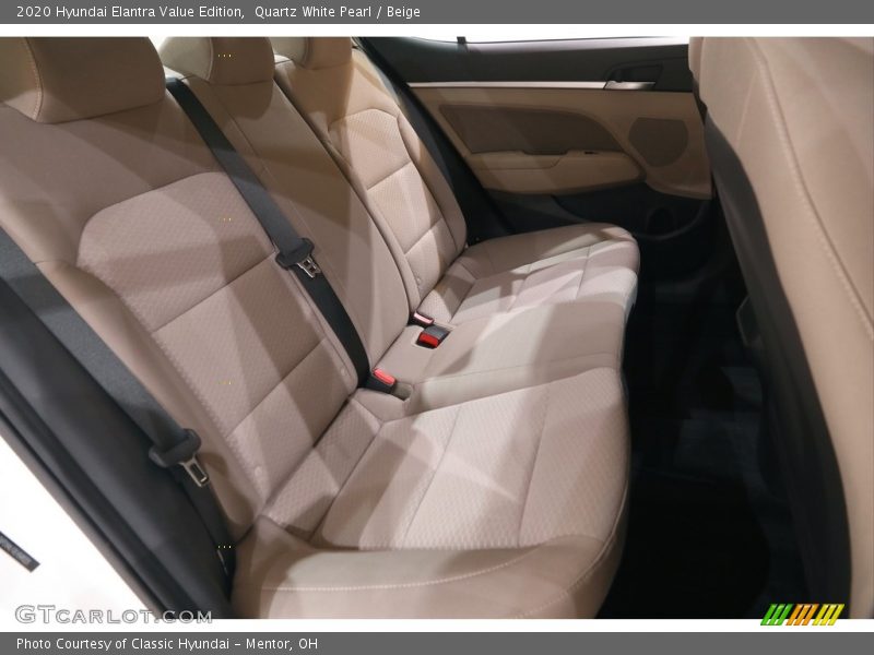 Quartz White Pearl / Beige 2020 Hyundai Elantra Value Edition