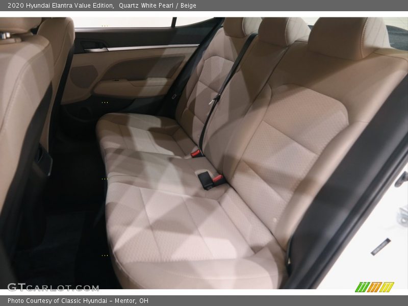 Quartz White Pearl / Beige 2020 Hyundai Elantra Value Edition