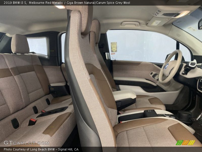  2019 i3 S Giga Brown Natural/Carum Spice Grey Wool Interior