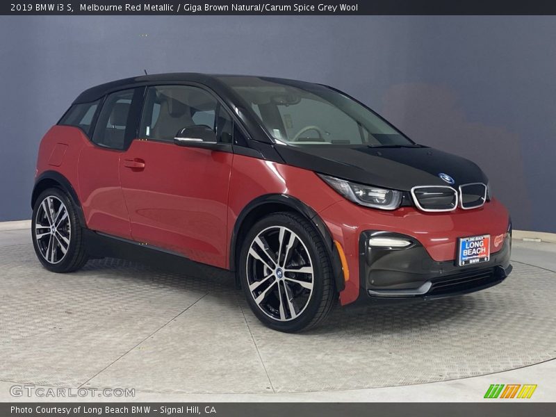 Melbourne Red Metallic / Giga Brown Natural/Carum Spice Grey Wool 2019 BMW i3 S