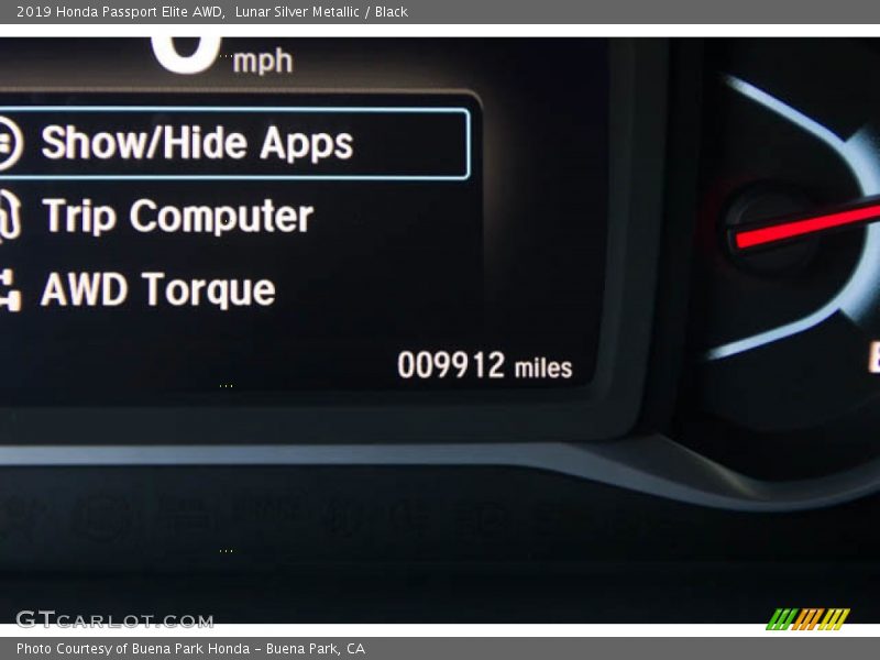 Lunar Silver Metallic / Black 2019 Honda Passport Elite AWD