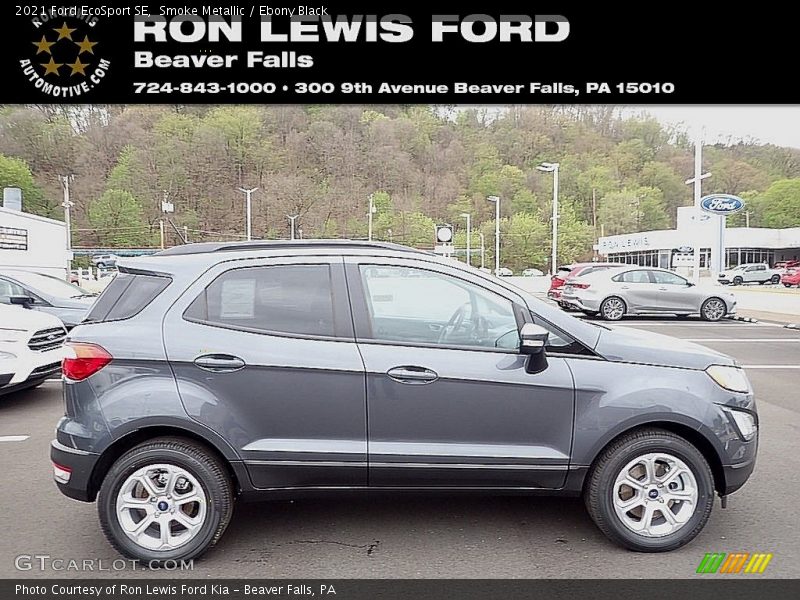 Smoke Metallic / Ebony Black 2021 Ford EcoSport SE