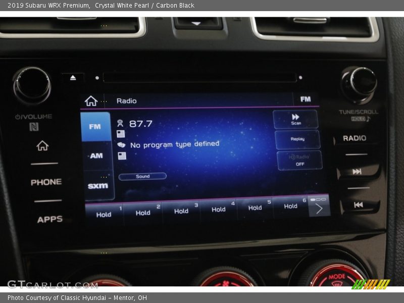 Audio System of 2019 WRX Premium