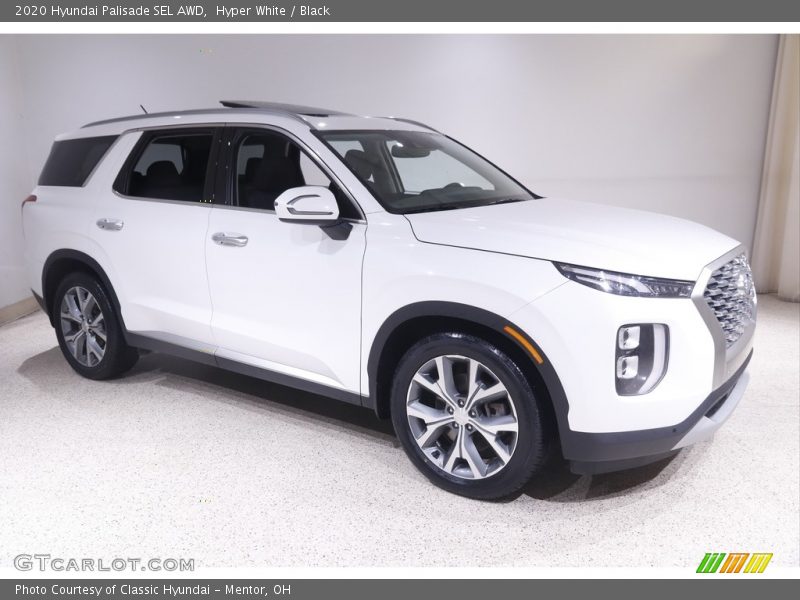 Hyper White / Black 2020 Hyundai Palisade SEL AWD