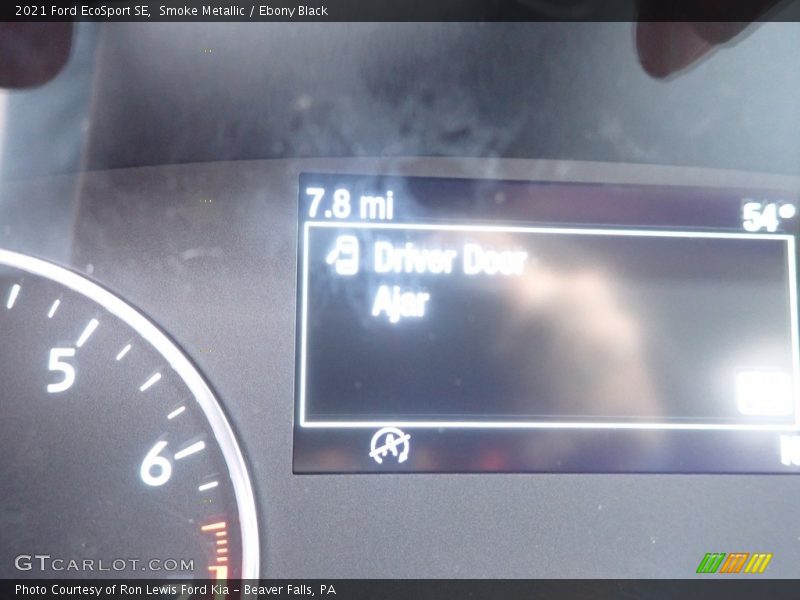 Smoke Metallic / Ebony Black 2021 Ford EcoSport SE