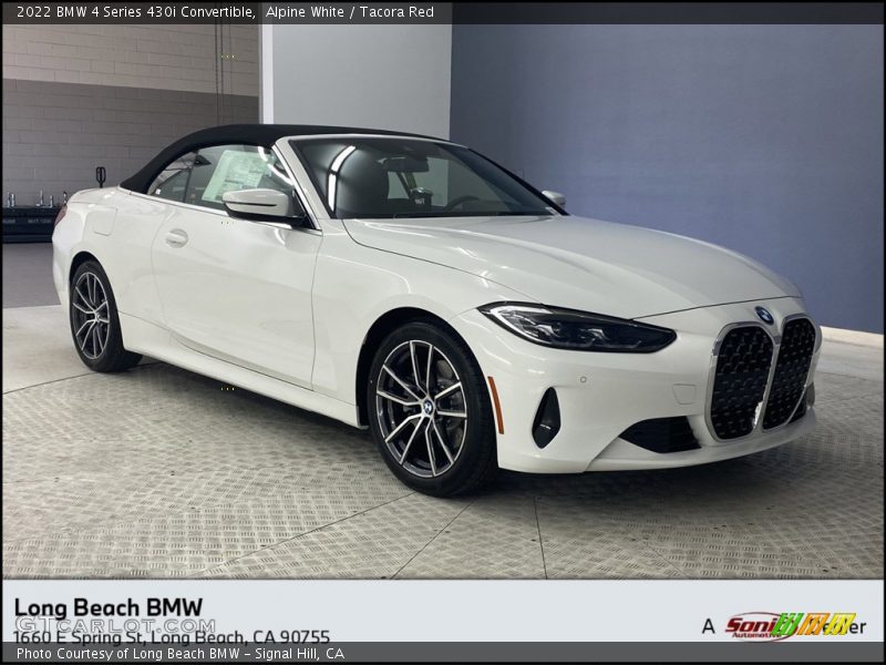 Alpine White / Tacora Red 2022 BMW 4 Series 430i Convertible