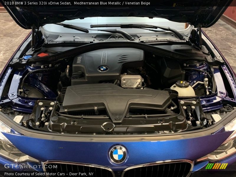 Mediterranean Blue Metallic / Venetian Beige 2018 BMW 3 Series 320i xDrive Sedan