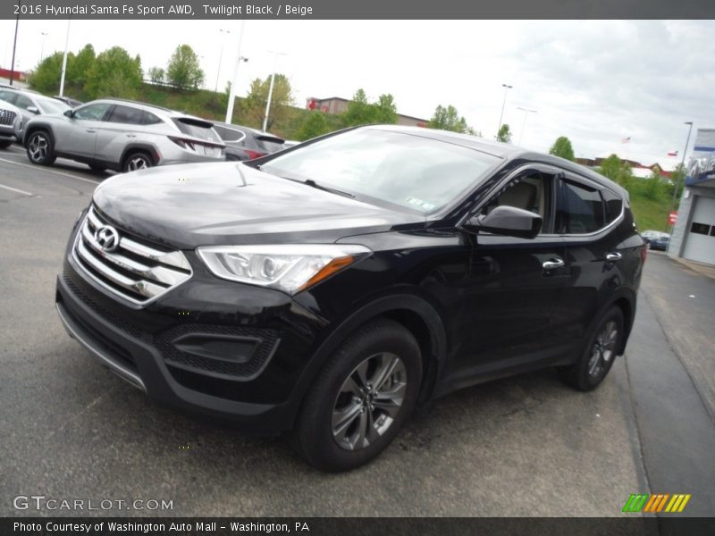 Twilight Black / Beige 2016 Hyundai Santa Fe Sport AWD