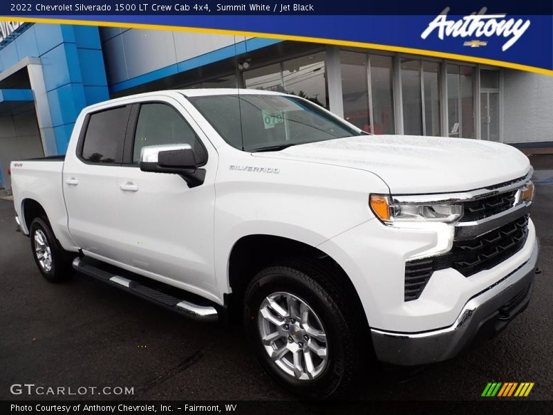 Summit White / Jet Black 2022 Chevrolet Silverado 1500 LT Crew Cab 4x4
