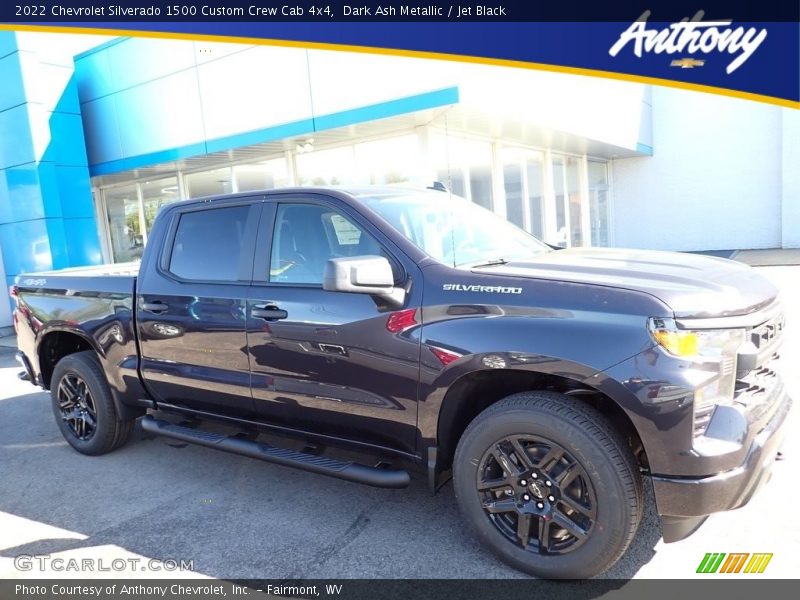 Dark Ash Metallic / Jet Black 2022 Chevrolet Silverado 1500 Custom Crew Cab 4x4