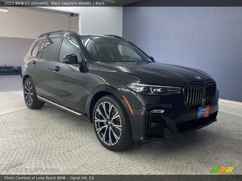 Black Sapphire Metallic / Black 2022 BMW X7 xDrive40i