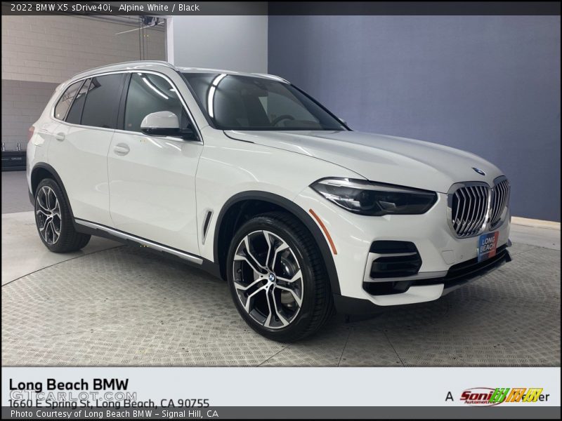 Alpine White / Black 2022 BMW X5 sDrive40i
