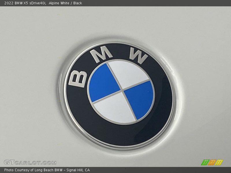 Alpine White / Black 2022 BMW X5 sDrive40i