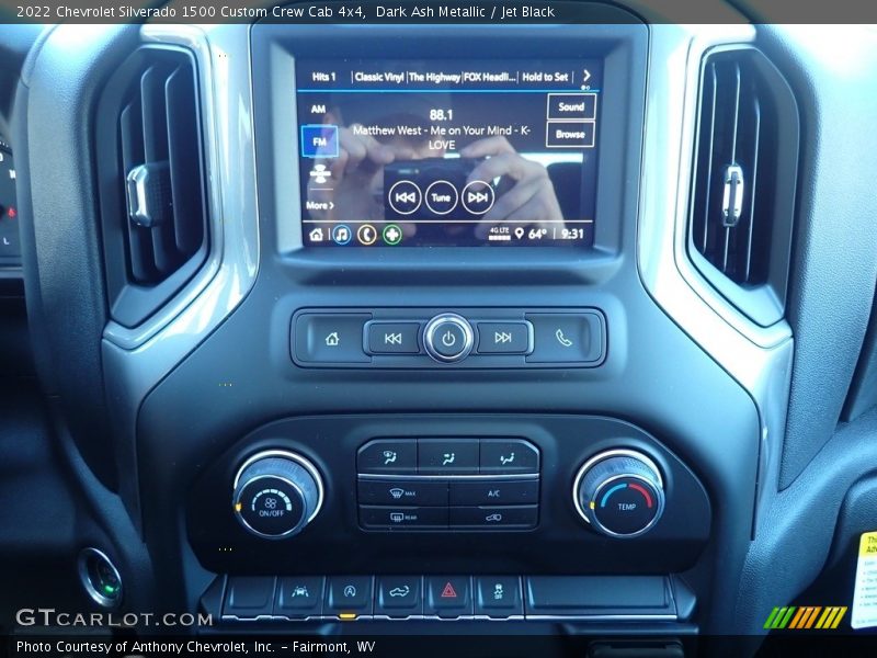 Dark Ash Metallic / Jet Black 2022 Chevrolet Silverado 1500 Custom Crew Cab 4x4