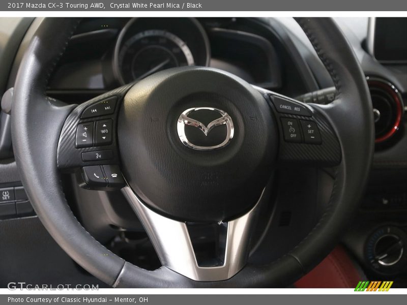 Crystal White Pearl Mica / Black 2017 Mazda CX-3 Touring AWD