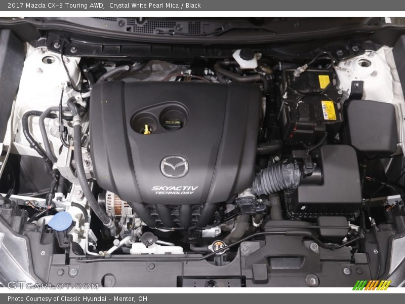 Crystal White Pearl Mica / Black 2017 Mazda CX-3 Touring AWD