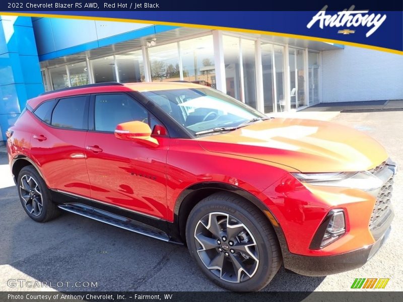 Red Hot / Jet Black 2022 Chevrolet Blazer RS AWD