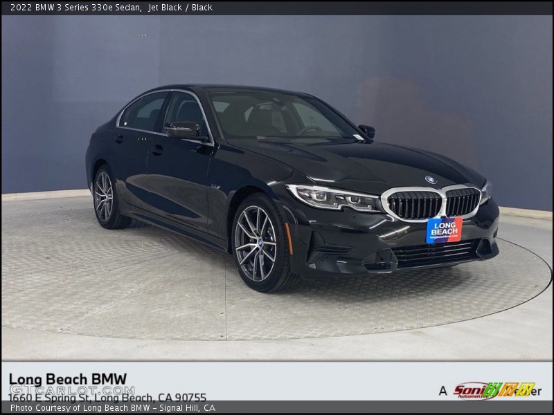 Jet Black / Black 2022 BMW 3 Series 330e Sedan