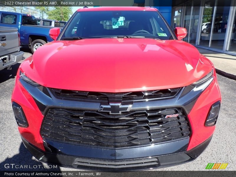 Red Hot / Jet Black 2022 Chevrolet Blazer RS AWD
