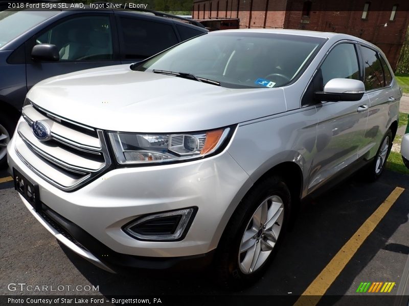 Ingot Silver / Ebony 2018 Ford Edge SEL AWD