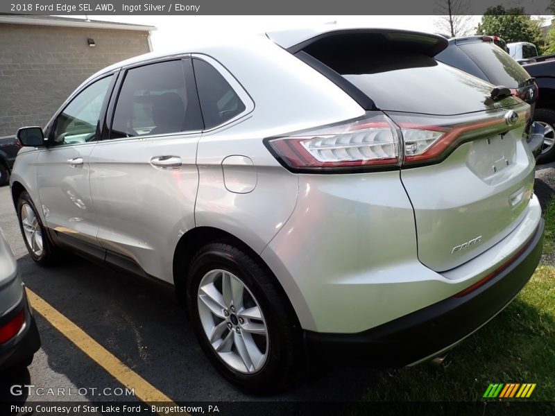 Ingot Silver / Ebony 2018 Ford Edge SEL AWD