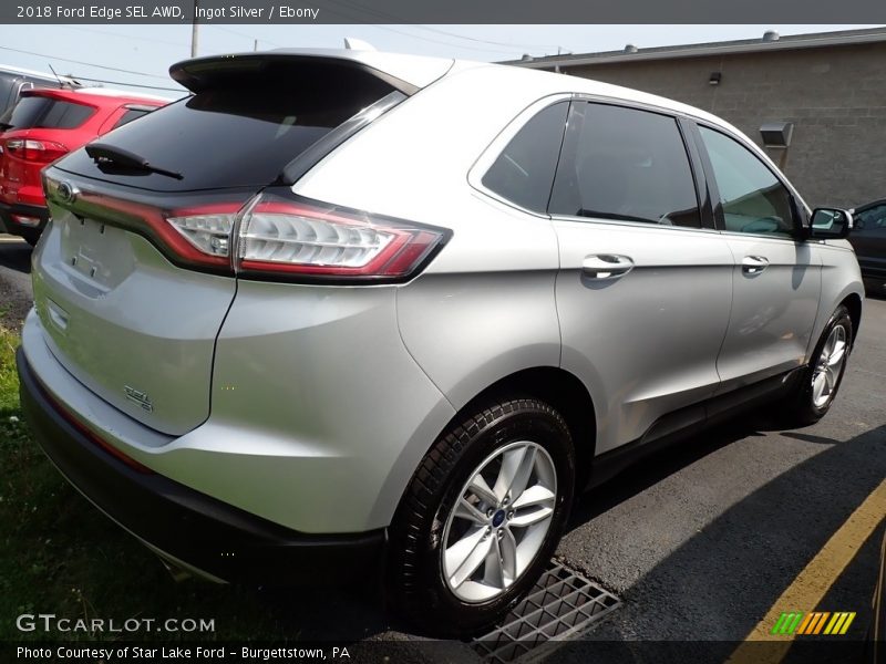 Ingot Silver / Ebony 2018 Ford Edge SEL AWD