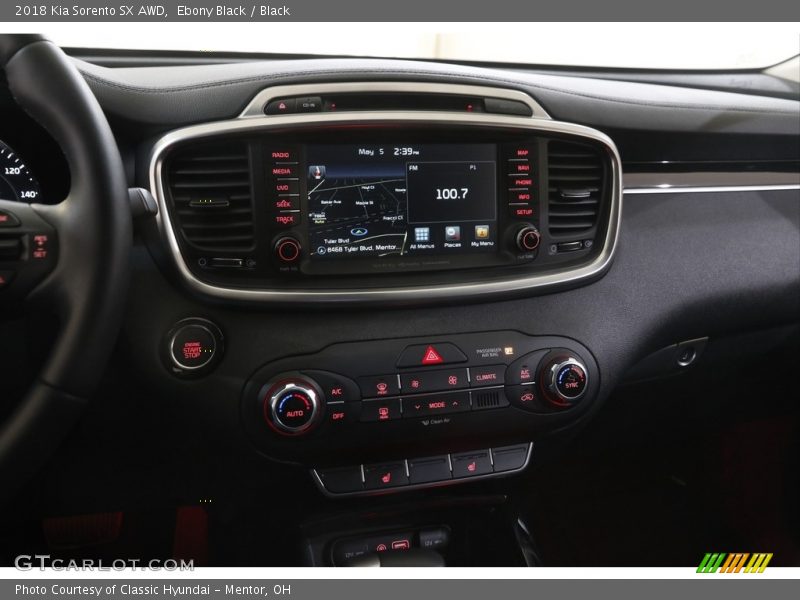 Controls of 2018 Sorento SX AWD