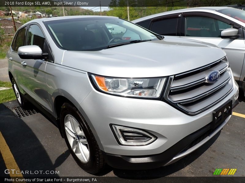 Ingot Silver / Ebony 2018 Ford Edge SEL AWD