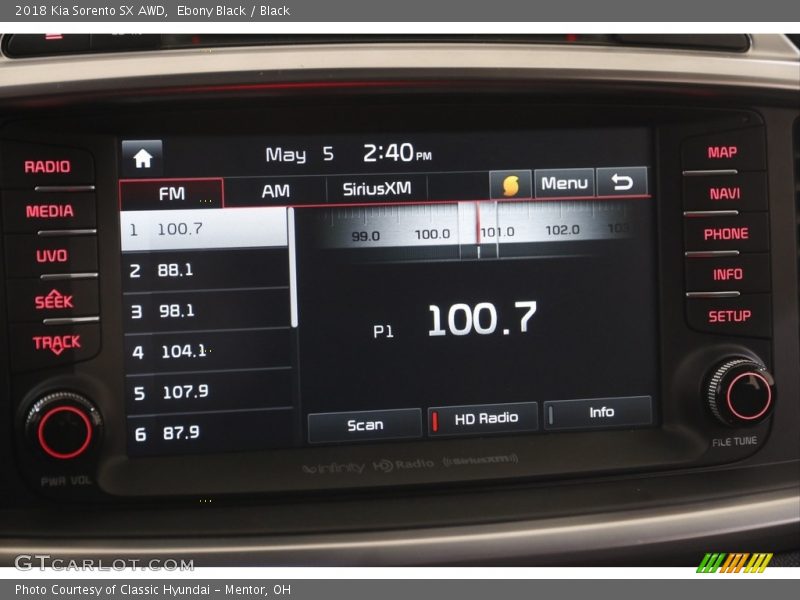 Audio System of 2018 Sorento SX AWD