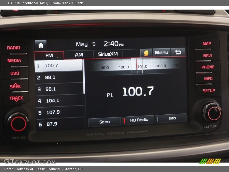 Audio System of 2018 Sorento SX AWD