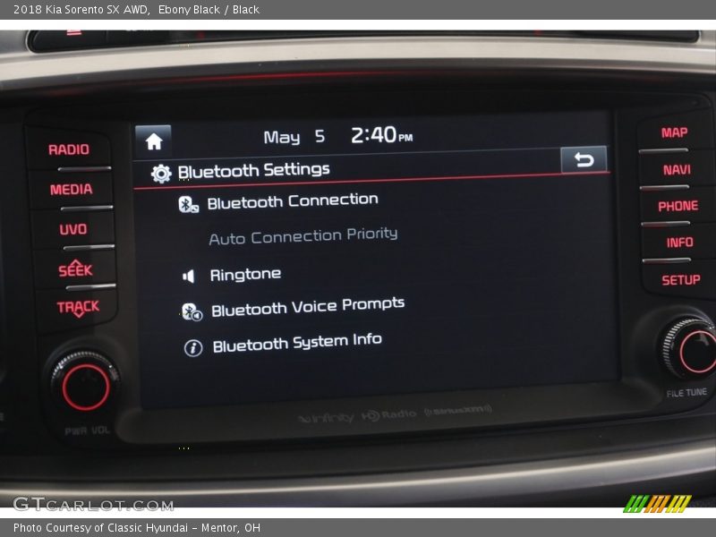 Controls of 2018 Sorento SX AWD