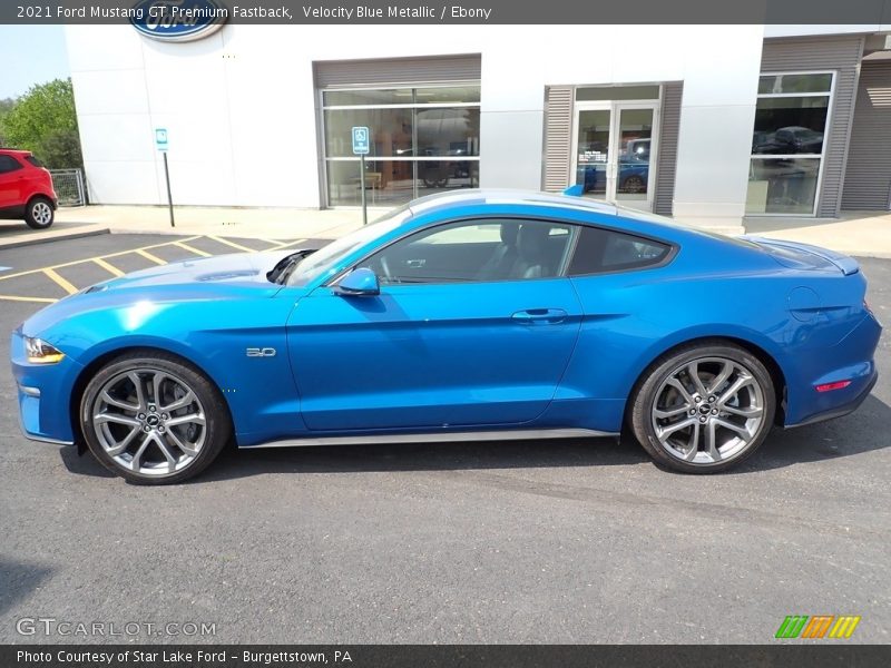 Velocity Blue Metallic / Ebony 2021 Ford Mustang GT Premium Fastback
