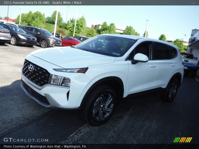 Quartz White / Black 2021 Hyundai Santa Fe SE AWD