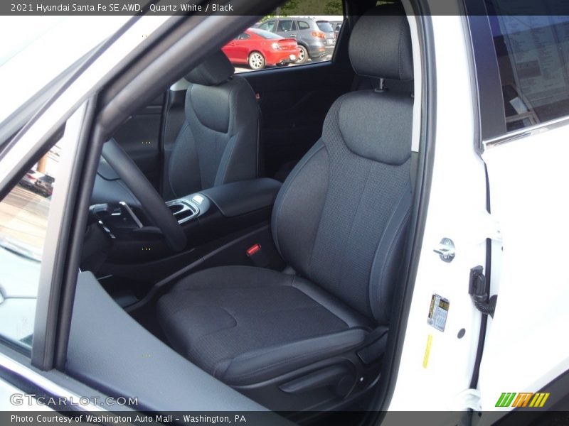 Quartz White / Black 2021 Hyundai Santa Fe SE AWD