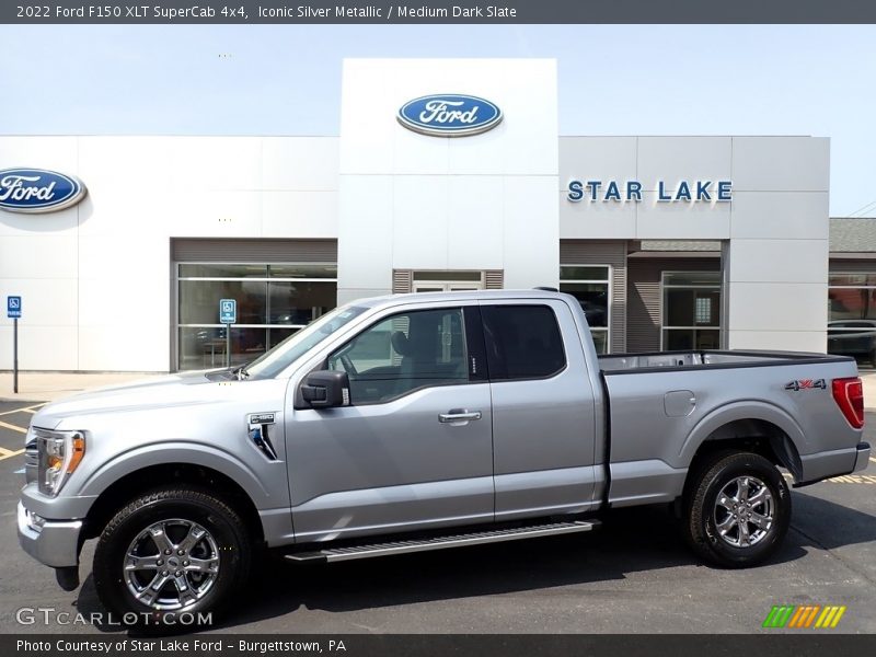 Iconic Silver Metallic / Medium Dark Slate 2022 Ford F150 XLT SuperCab 4x4