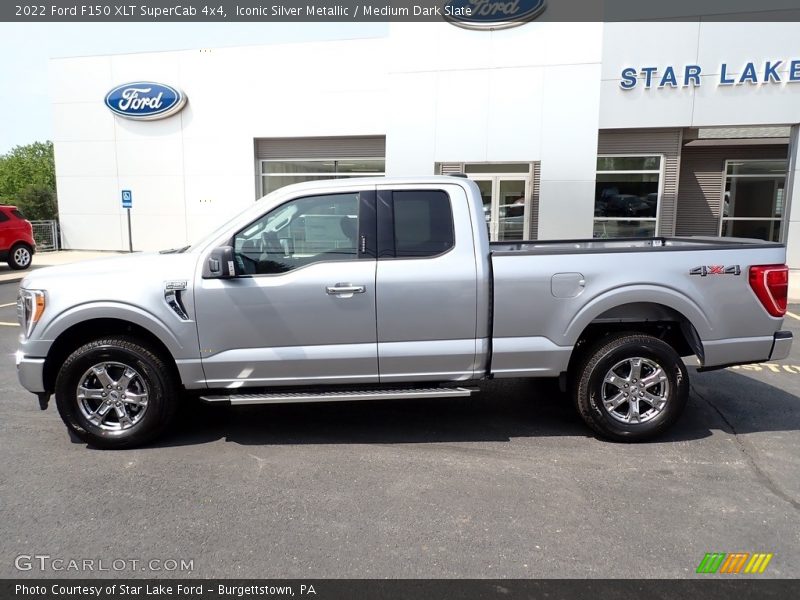 Iconic Silver Metallic / Medium Dark Slate 2022 Ford F150 XLT SuperCab 4x4