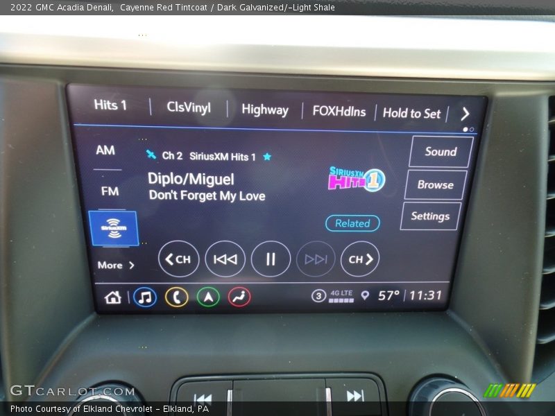 Cayenne Red Tintcoat / Dark Galvanized/­Light Shale 2022 GMC Acadia Denali