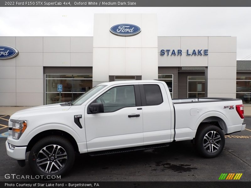 Oxford White / Medium Dark Slate 2022 Ford F150 STX SuperCab 4x4