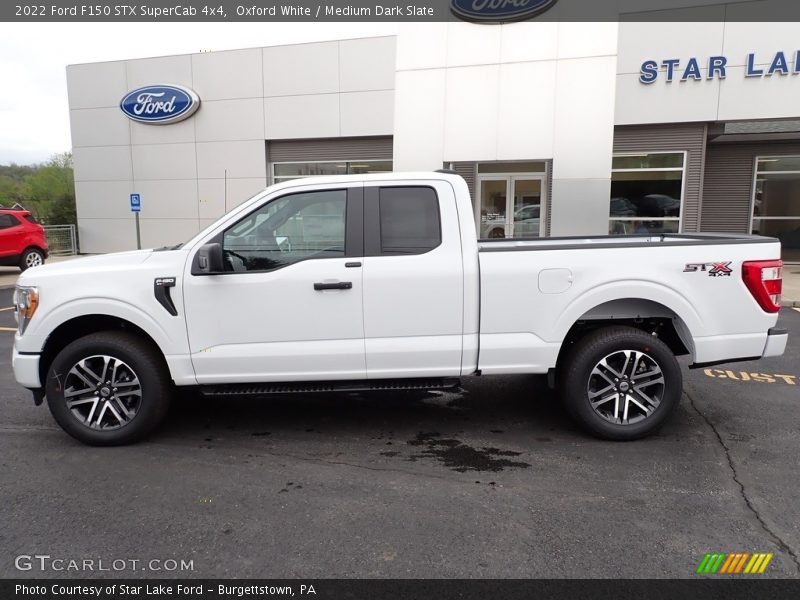 Oxford White / Medium Dark Slate 2022 Ford F150 STX SuperCab 4x4