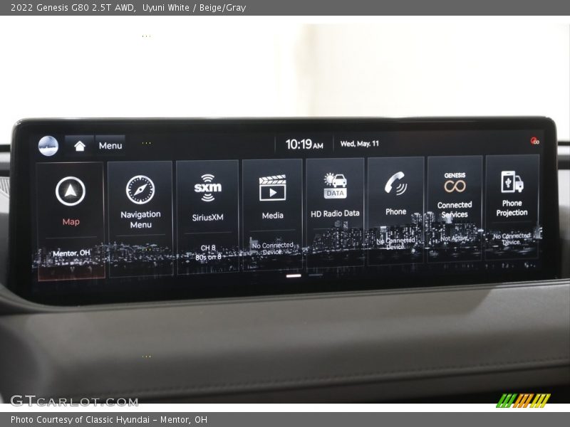 Controls of 2022 G80 2.5T AWD
