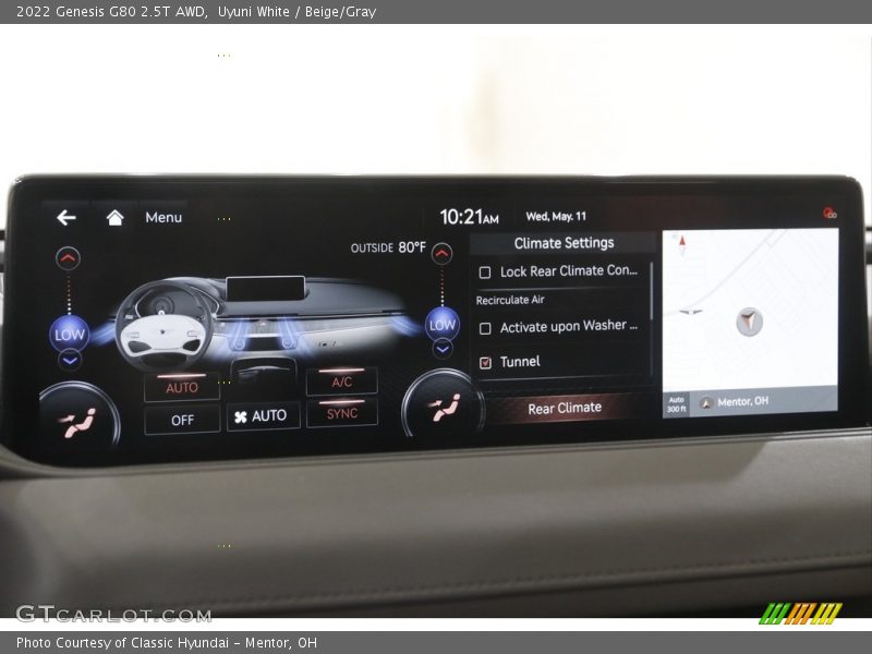 Controls of 2022 G80 2.5T AWD