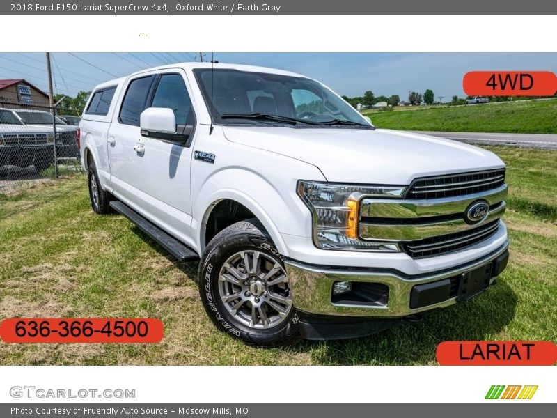 Oxford White / Earth Gray 2018 Ford F150 Lariat SuperCrew 4x4