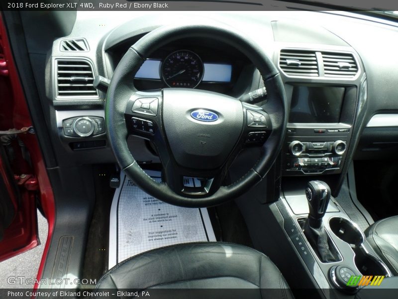 Ruby Red / Ebony Black 2018 Ford Explorer XLT 4WD