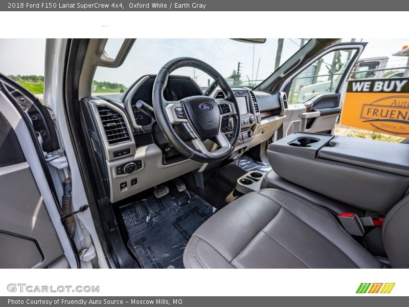 Oxford White / Earth Gray 2018 Ford F150 Lariat SuperCrew 4x4