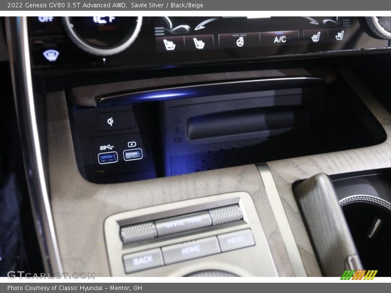 Savile Silver / Black/Beige 2022 Genesis GV80 3.5T Advanced AWD
