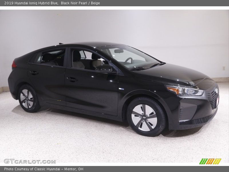 Black Noir Pearl / Beige 2019 Hyundai Ioniq Hybrid Blue
