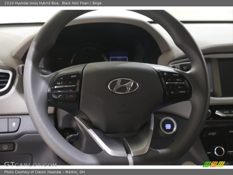 Black Noir Pearl / Beige 2019 Hyundai Ioniq Hybrid Blue
