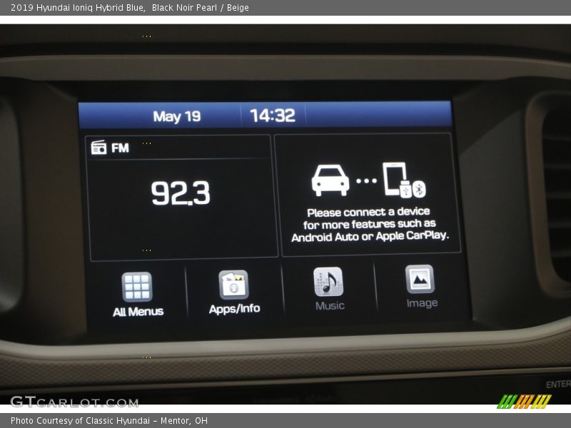 Black Noir Pearl / Beige 2019 Hyundai Ioniq Hybrid Blue