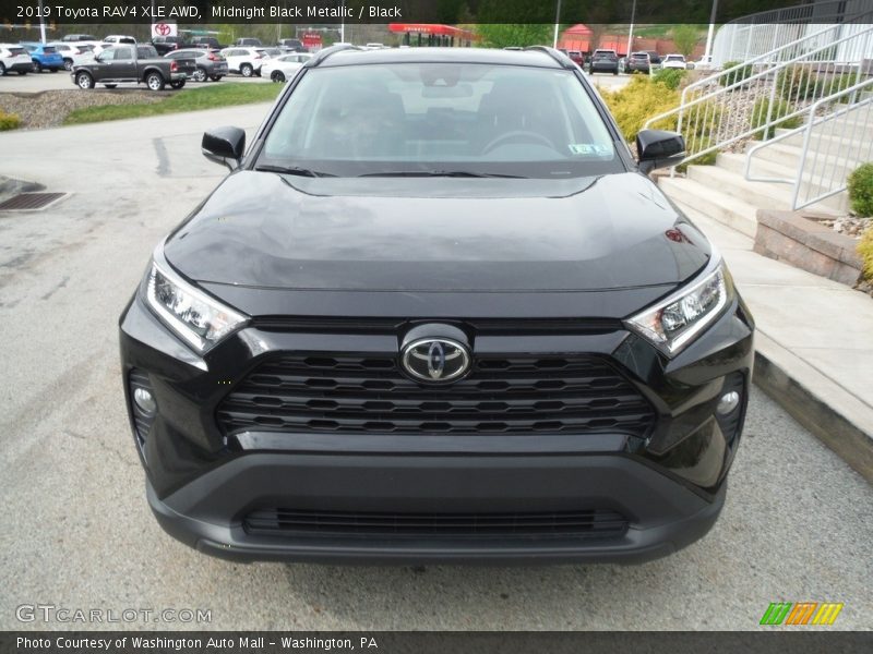 Midnight Black Metallic / Black 2019 Toyota RAV4 XLE AWD